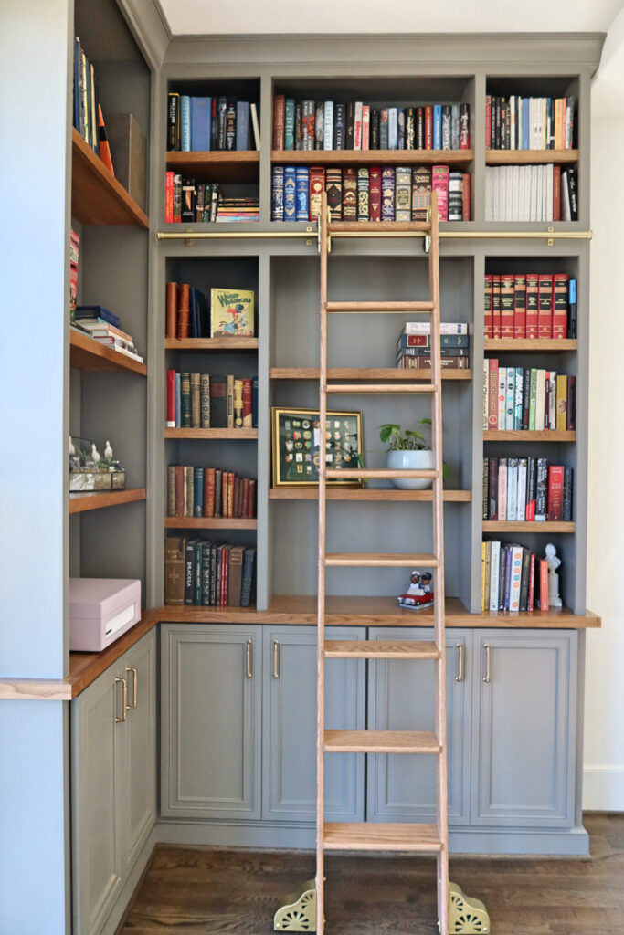 Built In Bookshelf with Ladder