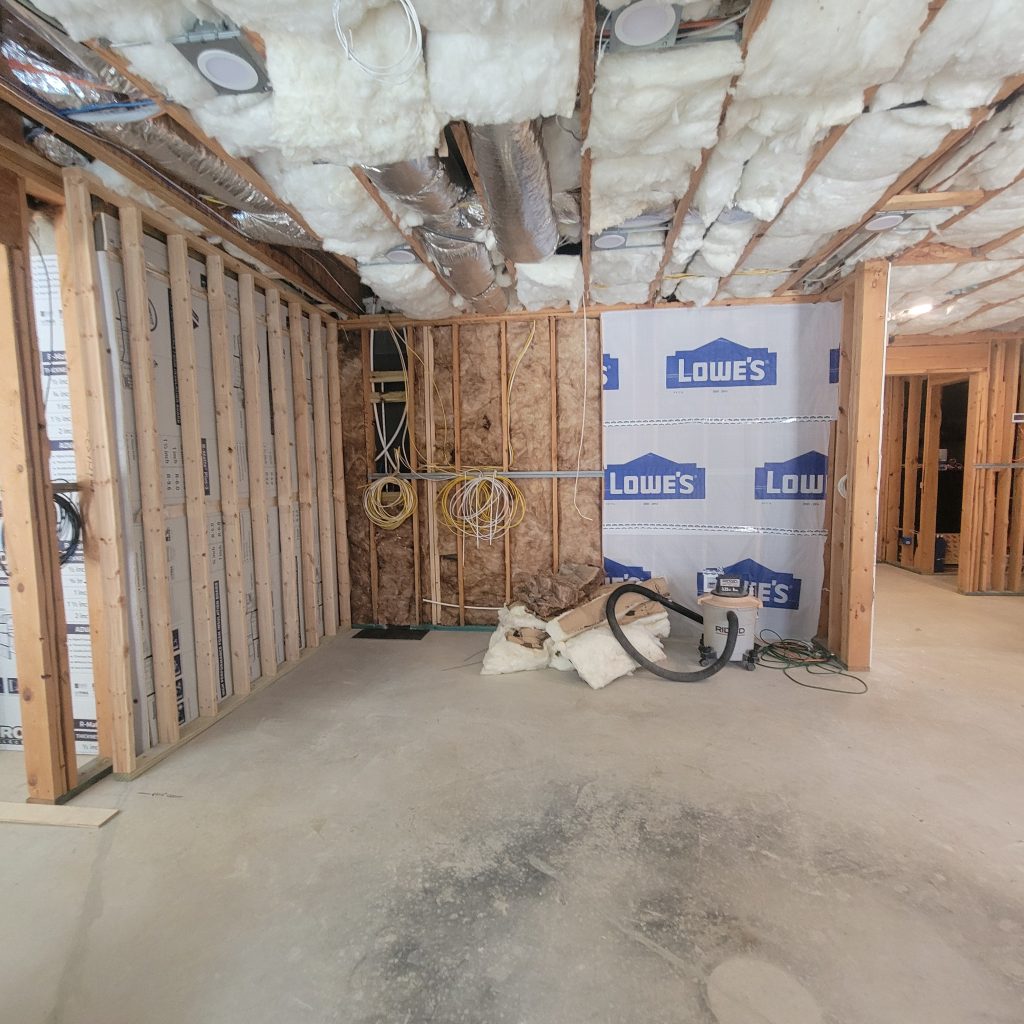 photo of unfinished basement